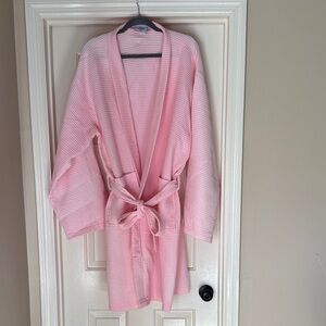 Light Pink Waffle Robe with Tie Belt